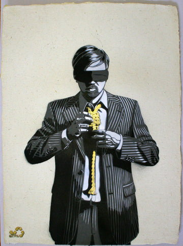 DECYCLE - Down to business (Gold Edition) - prettyportal artshop, limited edition prints, urban contemporary art, streetart